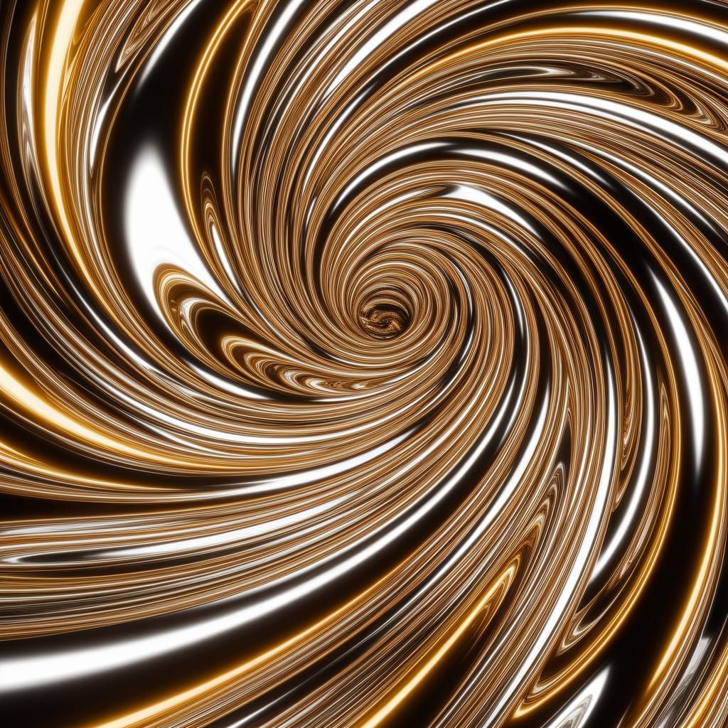 Surreal Swirling Liquid Metal Masterpiece