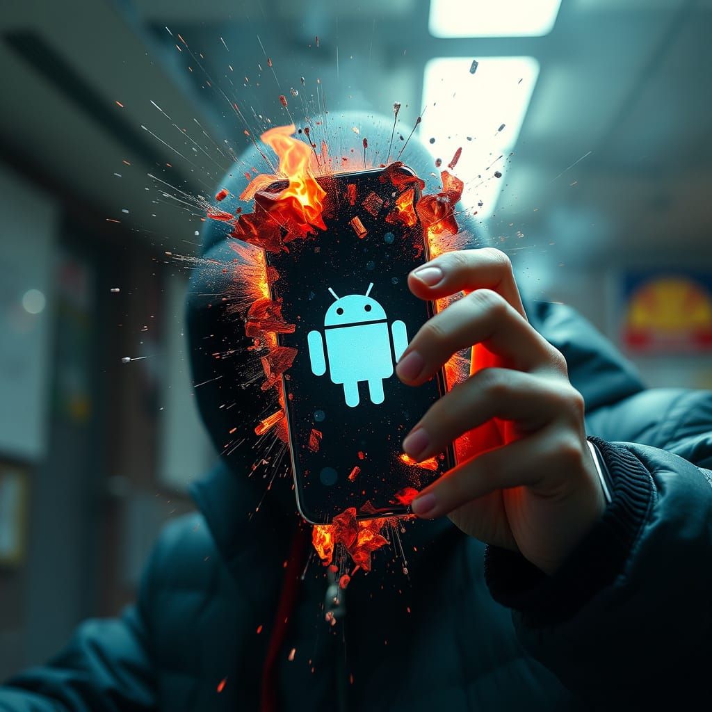 Epic Android Hacker Digital Painting