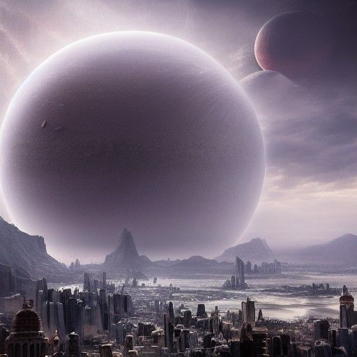 Glass Rain Planet in Cinematic Digital Painting