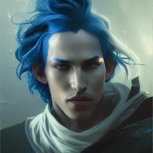 Dorian Storm Air Genasi Portrait in Unreal Engine 5