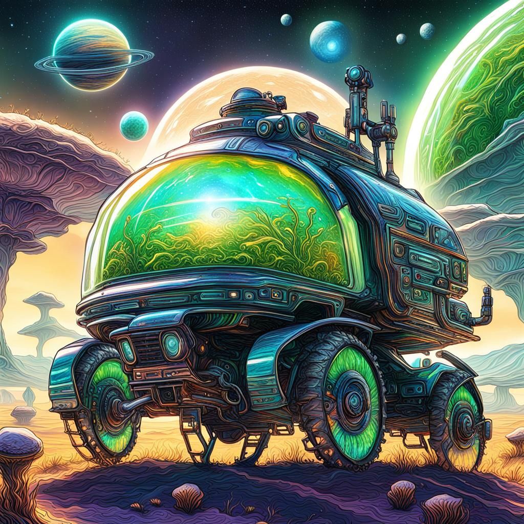 Extraterrestrial Farm on Alien Planet with Two Suns