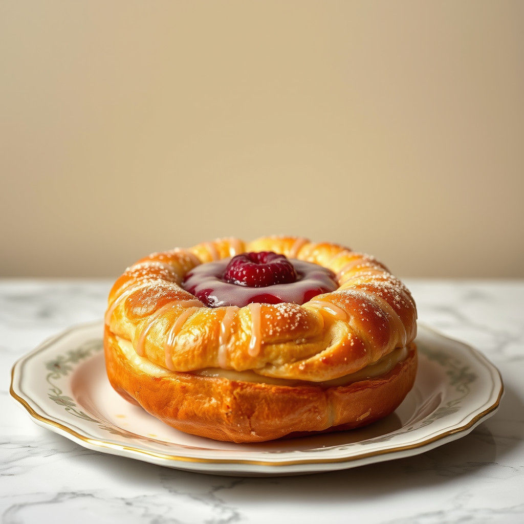 Danish Pastry with Vanilla Custard, Pop Art Style