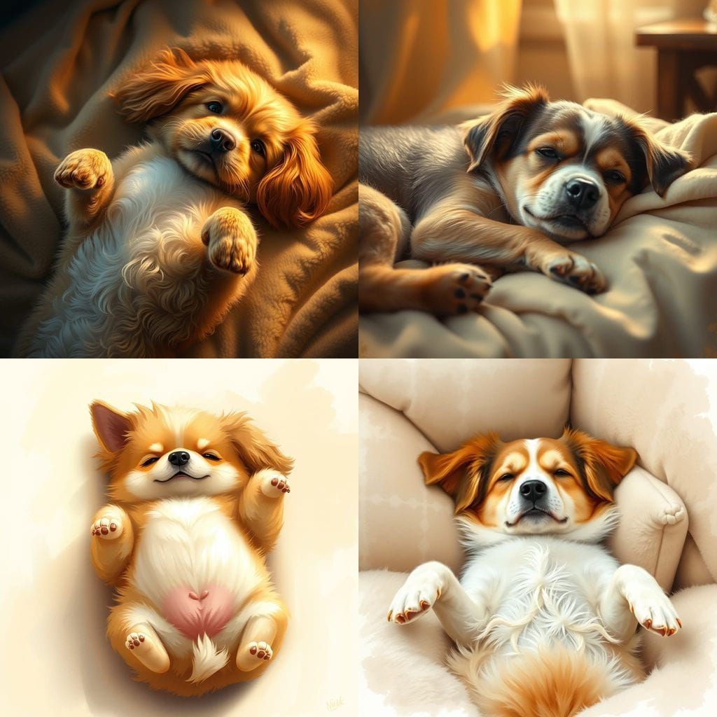 Cute Puppies in Delightful Repose