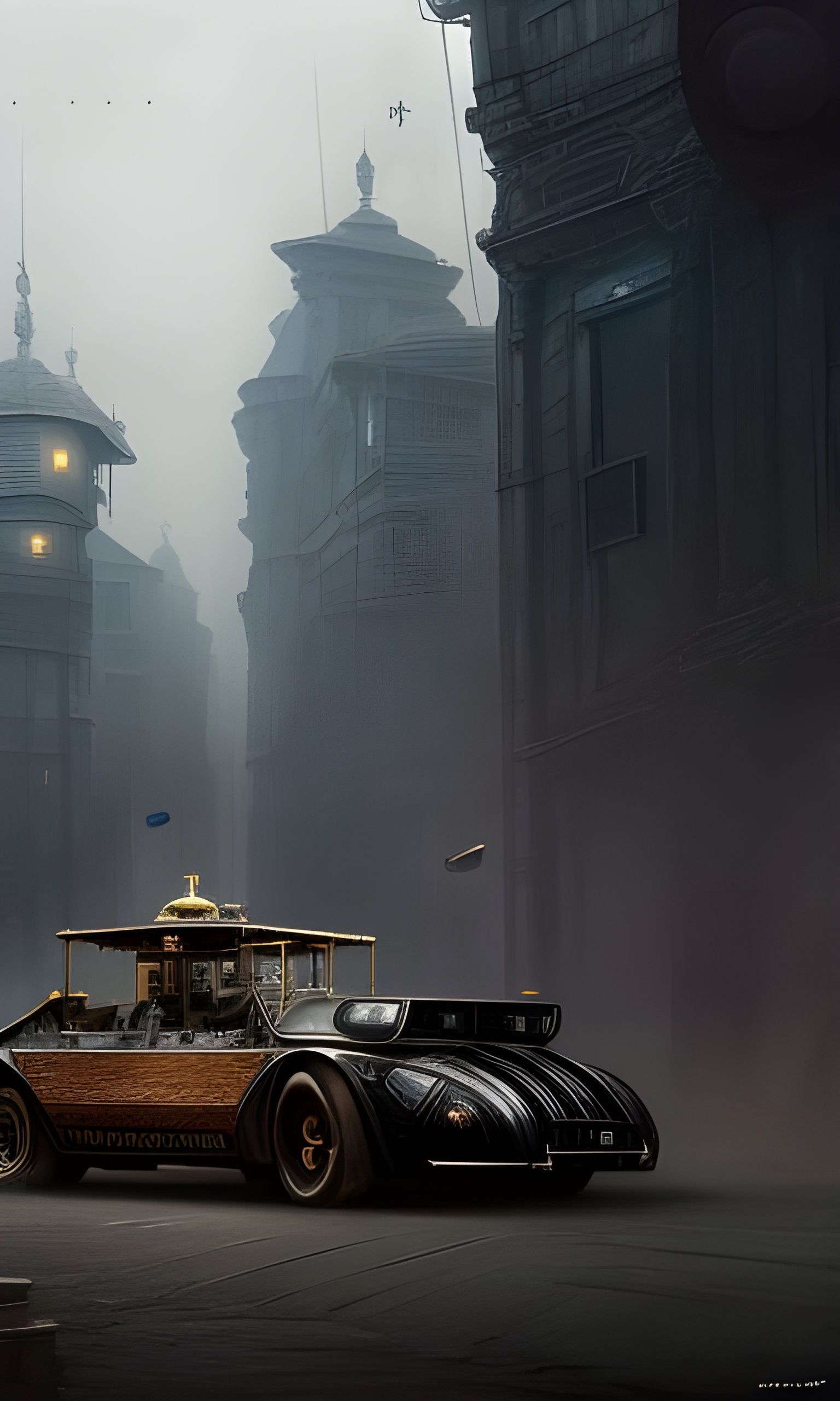 Steampunk Android in Aetherpunk Charcoal Drawing