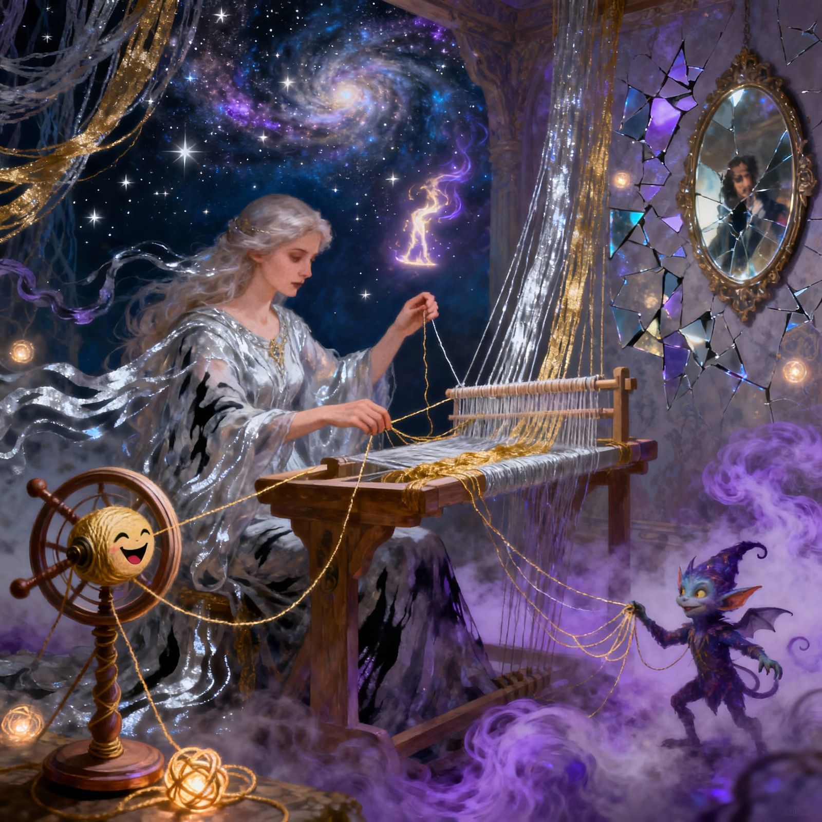 Fate Weaver at Cosmic Loom Rewriting Destiny with Starlight ...