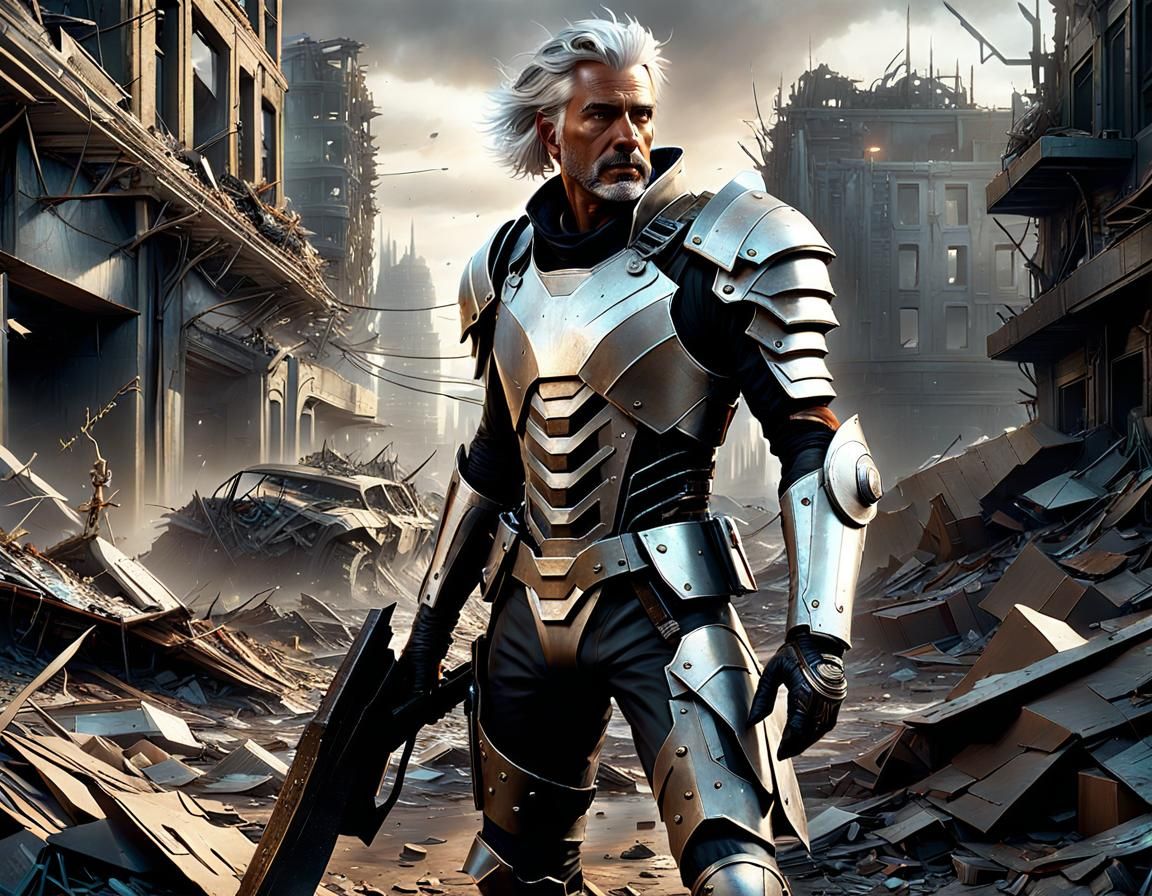 Wasteland Scavenger in Dark Fantasy Style