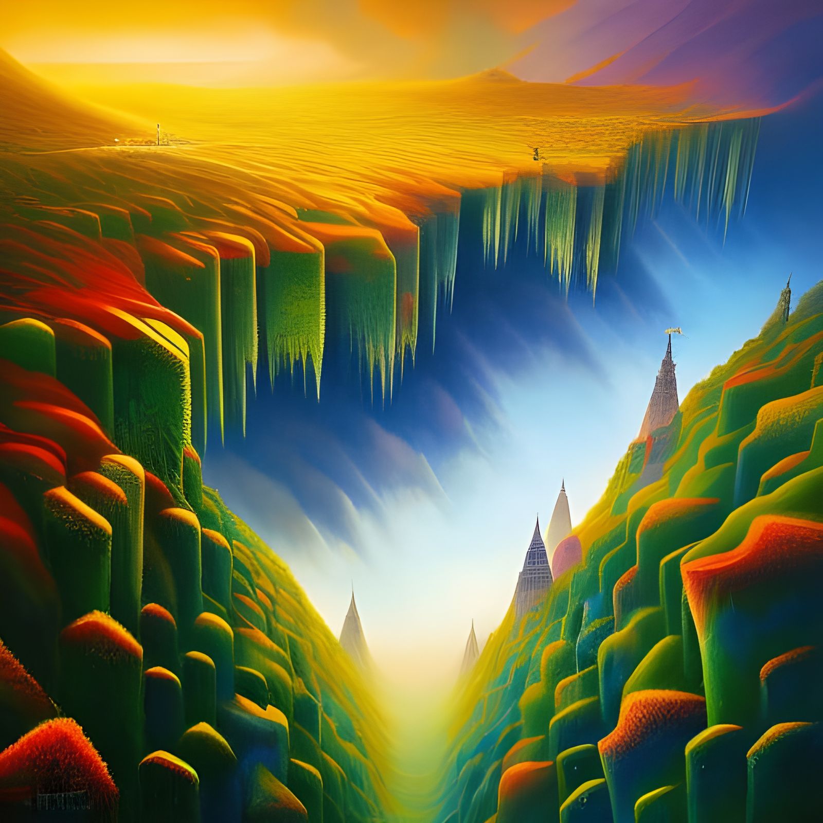 Upside Down World: Geometric Abstract Art