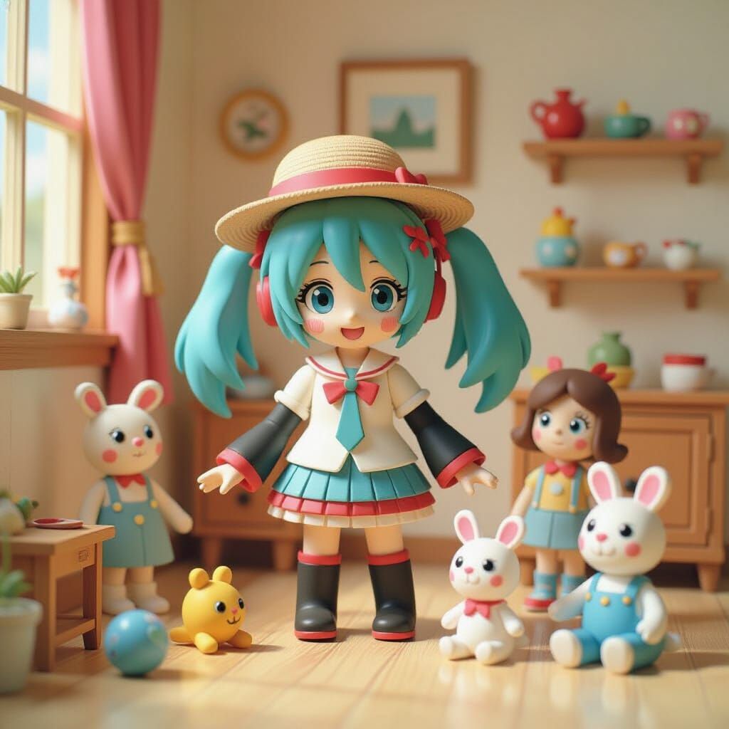 Hatsune Miku Claymation in Stop-Motion Animation