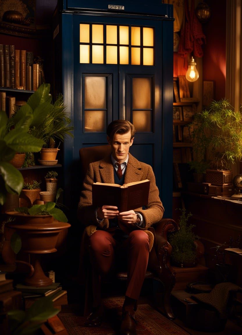11th Dr Who is reading the book :)