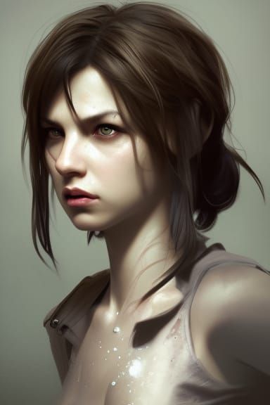 Lady Dimitrescu Daughters Portrait in Hyperdetailed Style