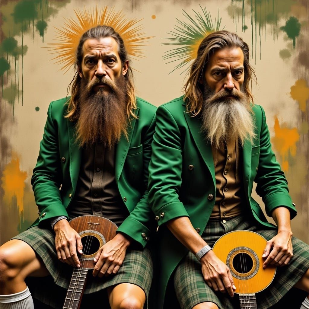 Scottish Warriors Play Guitar in Musical Dream