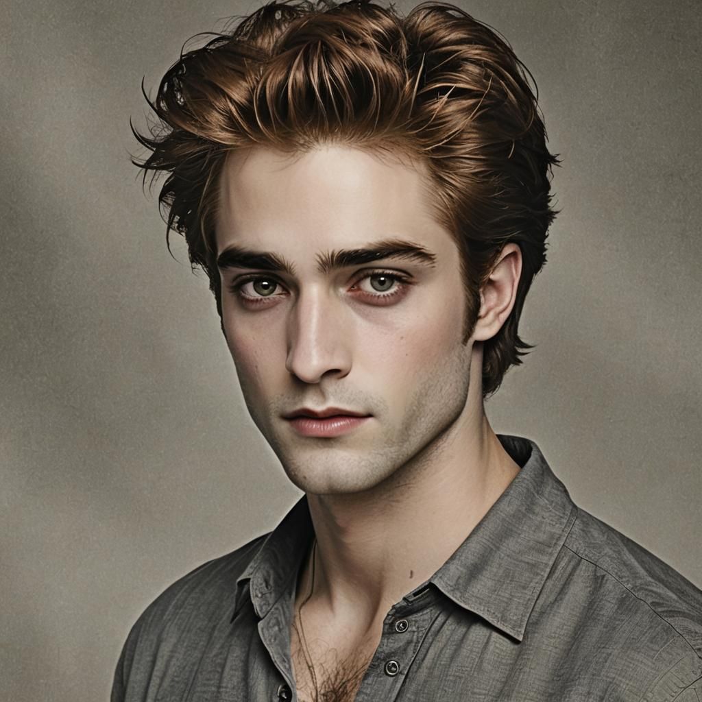 Portrait of a Handsome Man with Topaz Eyes