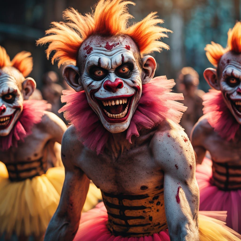 Zombie Monkey Clown Ballet Dancers: Concept Art