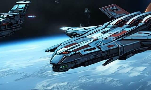 UNSC Warship in Deep Space Concept Art