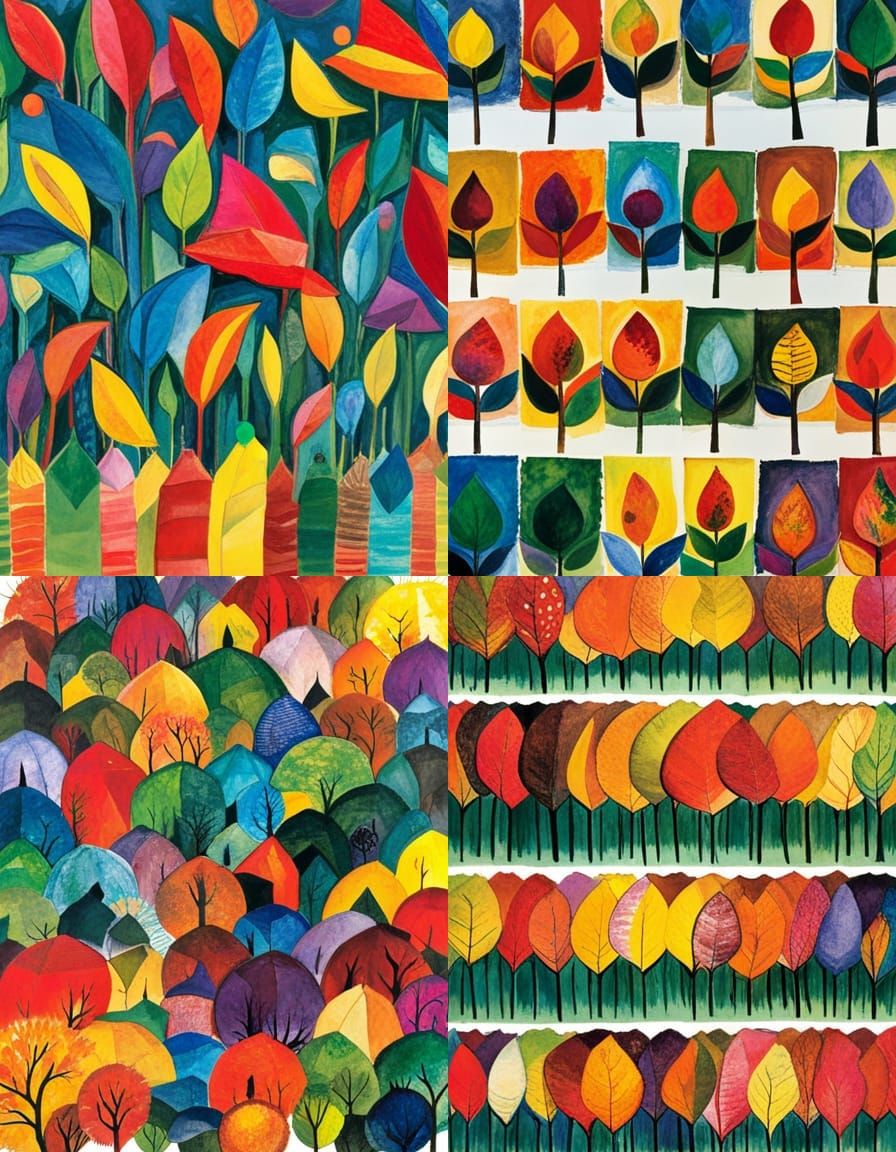 Abstract Animal Illustration in Eric Carle Style