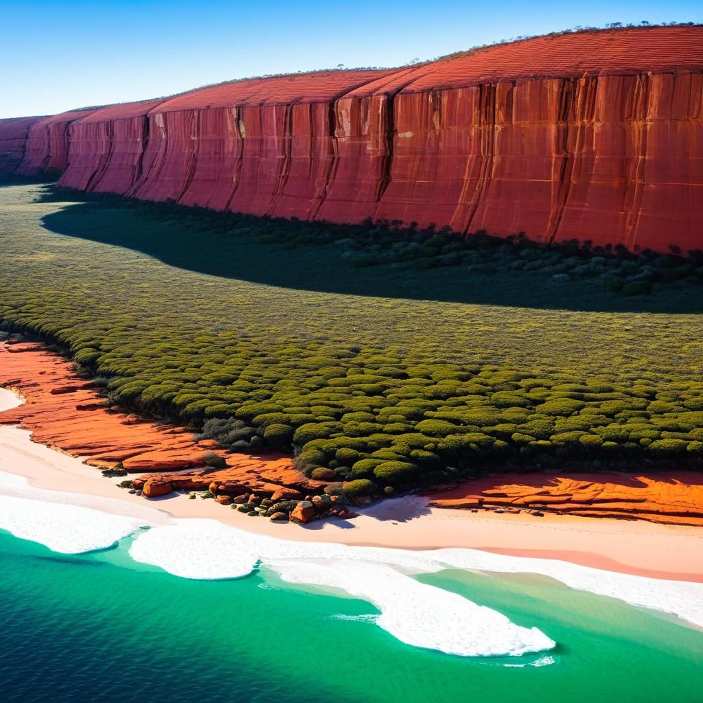 Red Cliffs of Western Australia Coastal Scenery