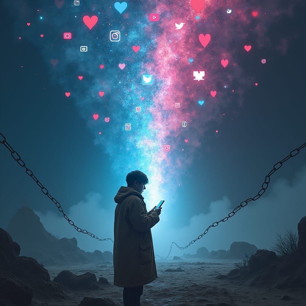 Trapped: Cyber-Relationship Addiction in Digital Art