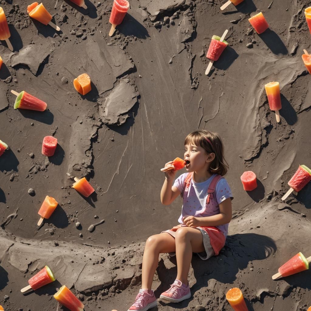 Girl with Popsicle: A Matte Painting
