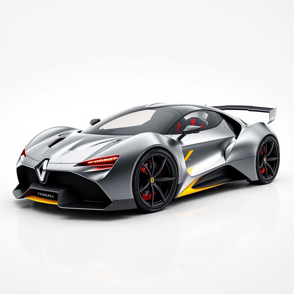 Futuristic Renault Turbo5 Hybrid Concept by Ferrari Design