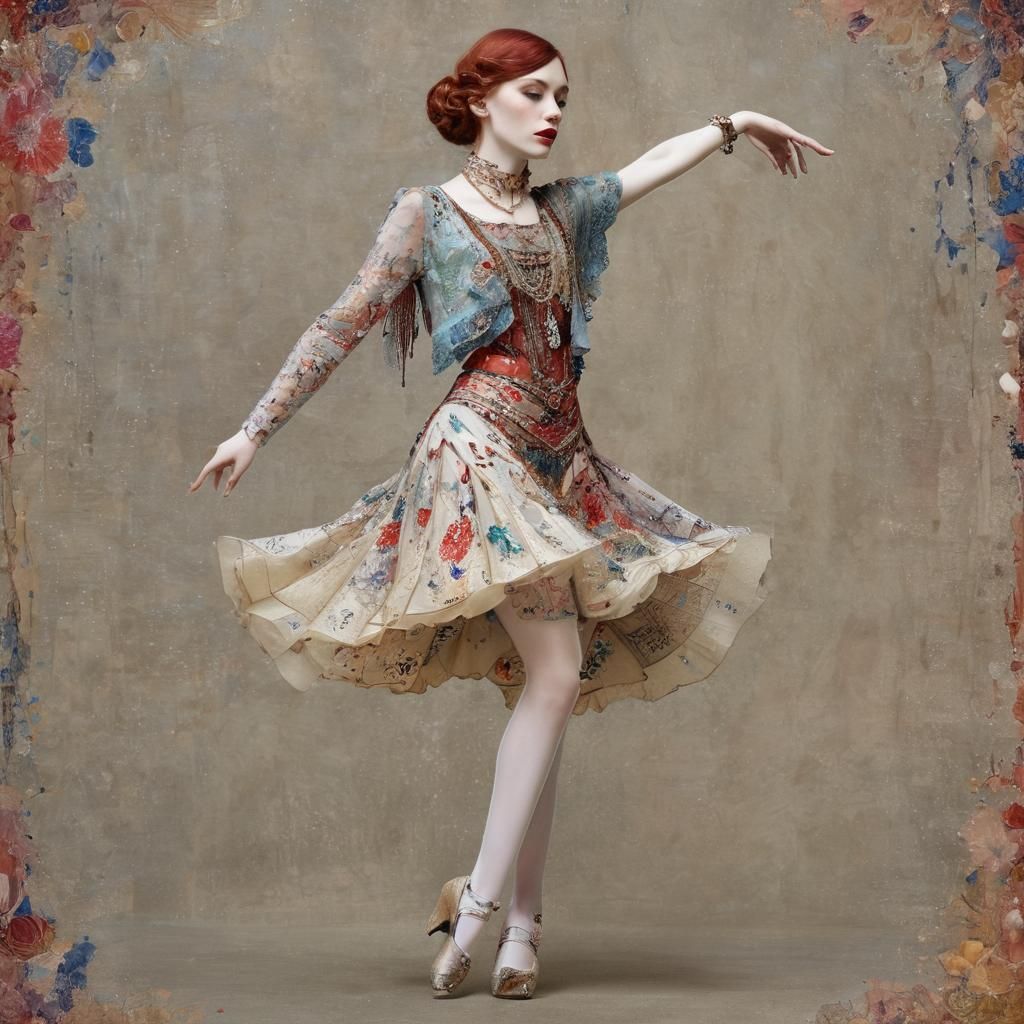 Dancer in Jewel Tones, Inspired by Clarke and Cecile