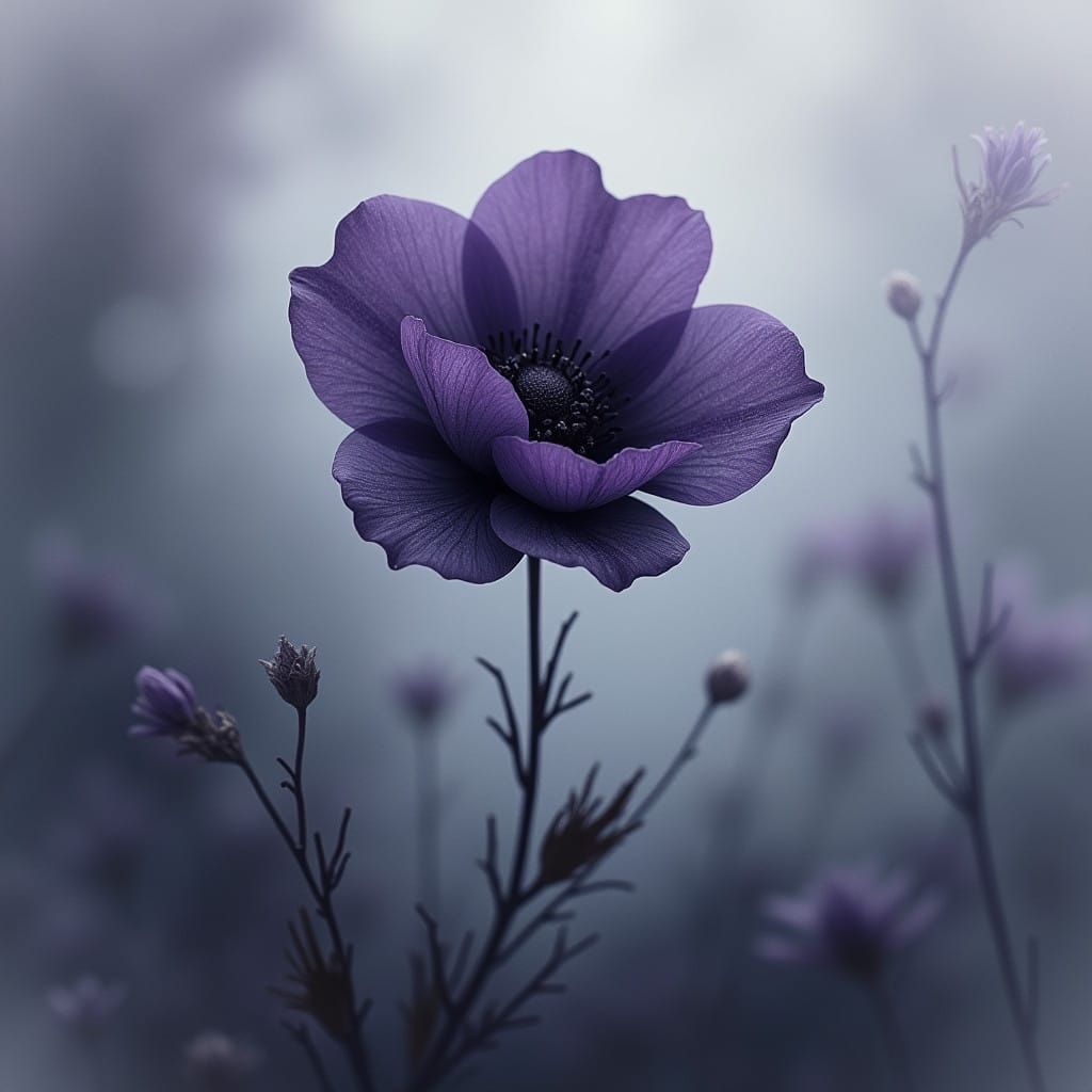 Dark Beauty Shines in Watercolor Dreamscape