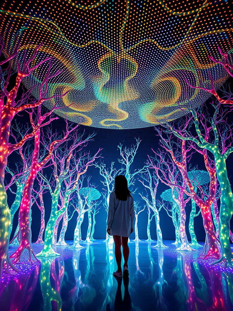 Immersive Light Installation with Fractals in Generative Art...