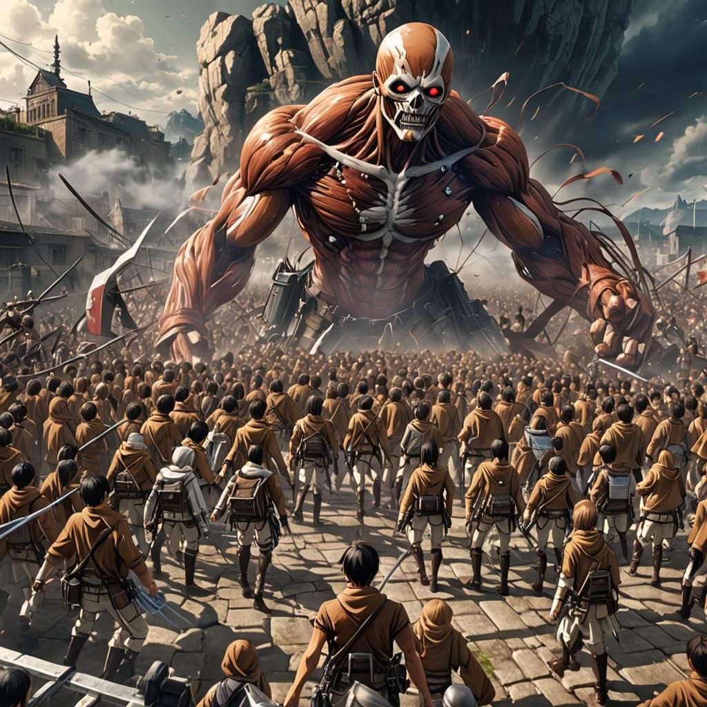 Attack on Titan Anime-Inspired 3D Art