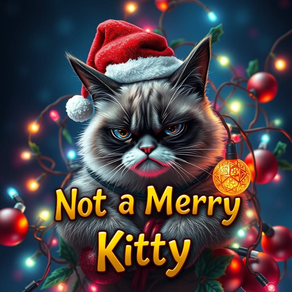 Grumpy Cat Embroiled in Christmas Chaos