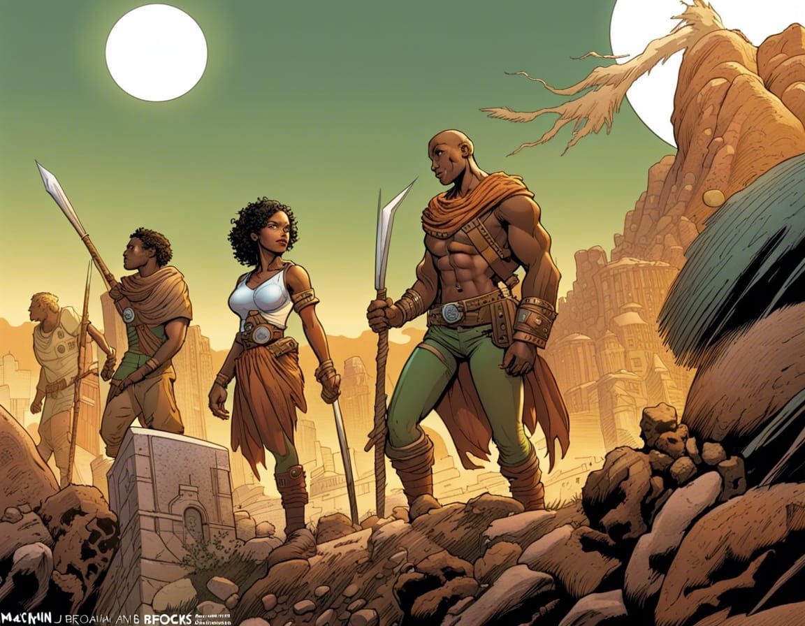 Archeological Adventurer in Comic Book Style