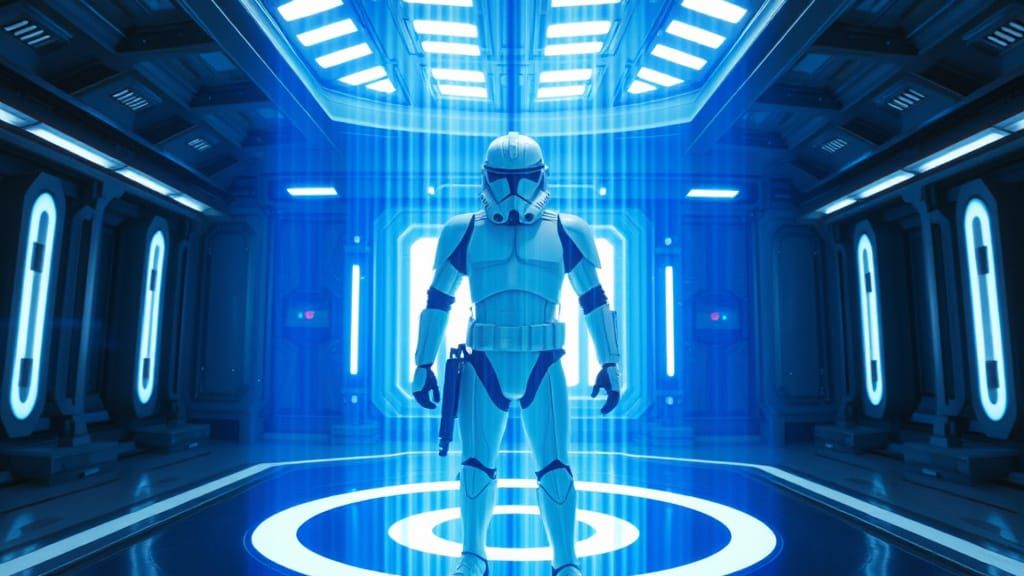 Clone Trooper Transporter: A Cinematic Star Wars Scene