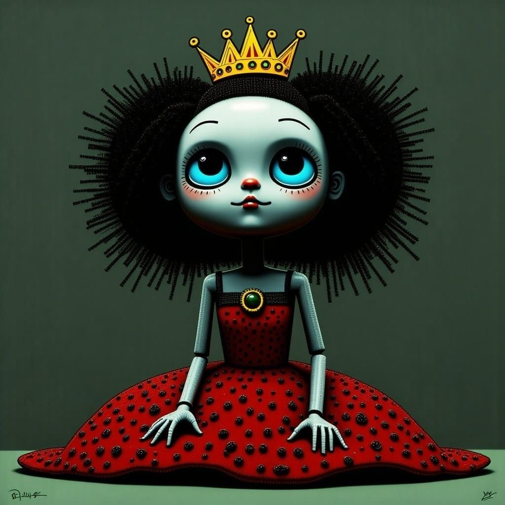 Hyperrealistic Strawberry Queen Doll with Crown