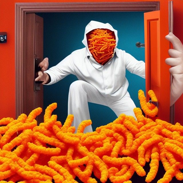 Dystopian Horror: Cheetos Man's Terrifying Invasion