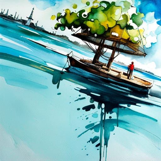 Underwater Solarpunk Manga Cityscape with Sea Elves