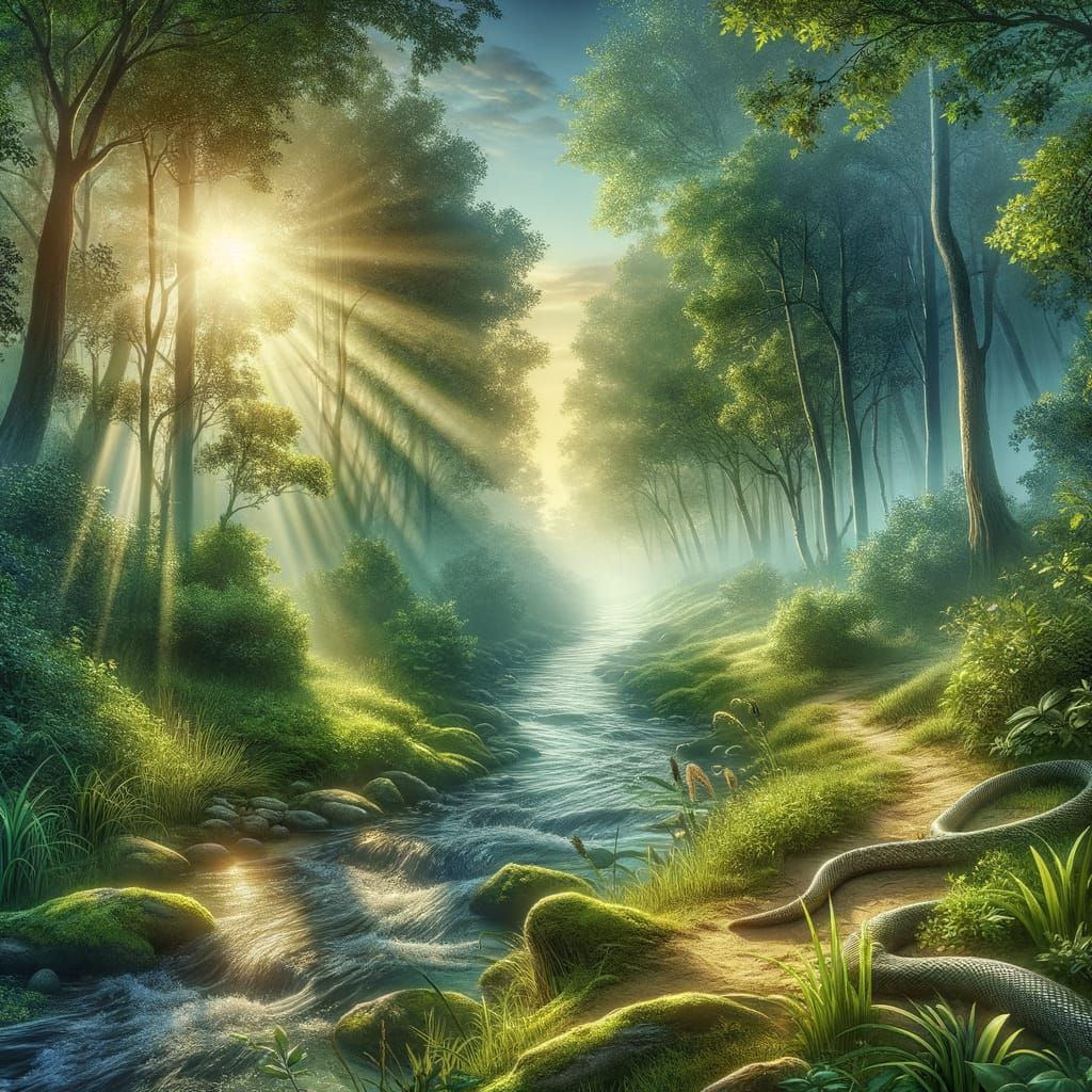 Hidden Predator Lurks in Serene Forest