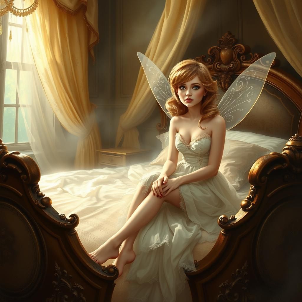 Dreamy Tinkerbell Portrait in Ethereal Lighting