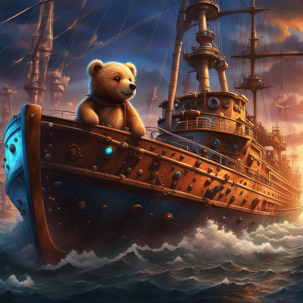 Teddy Bear Communicates Via Morse Code, Hyperrealistic Conce...