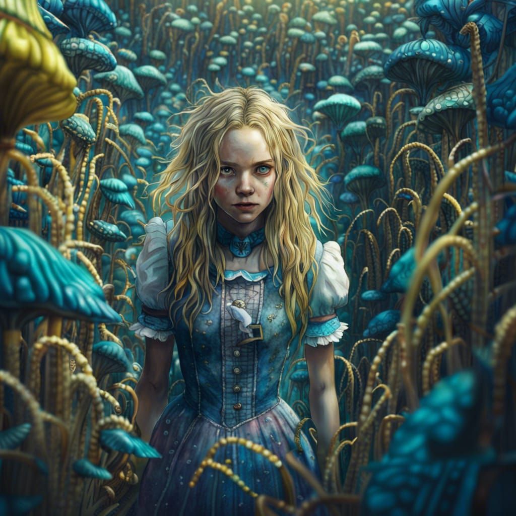 Alice in Wonderland Lost in Whimsical Maze