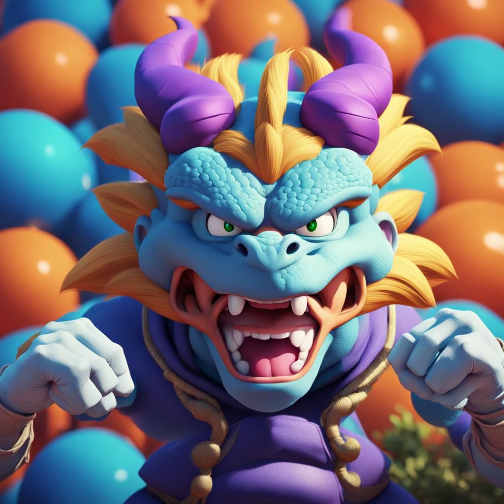 Pan Dragon Ball: Pixar-Style 3D Digital Art
