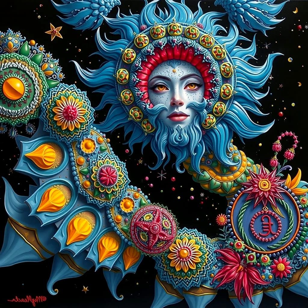 Hyperrealistic Sculpture with Vivid Colors