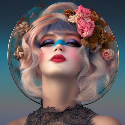 Photorealistic Living Doll in Vintage Style