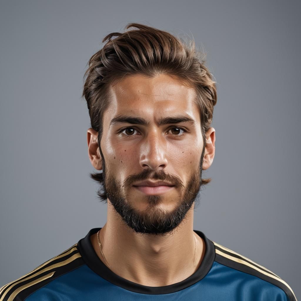 Detailed Portrait of Mexican Soccer Player