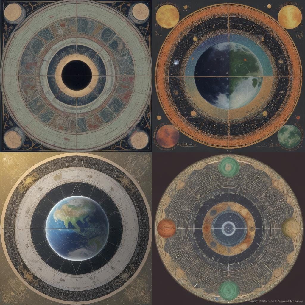 Embroidered Solar System Map Inspired by Khayyam