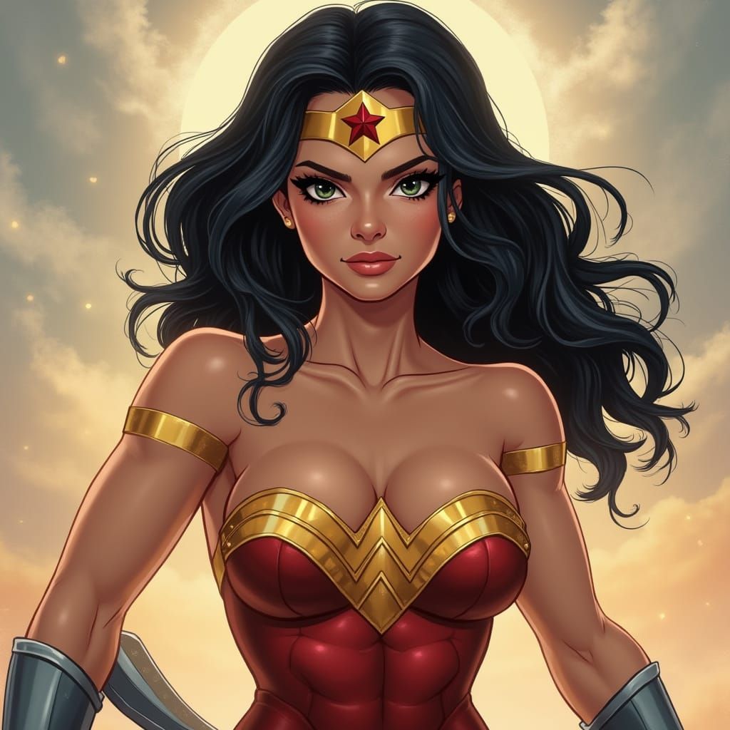 Wonder Woman in Vibrant Amanda Conner Style