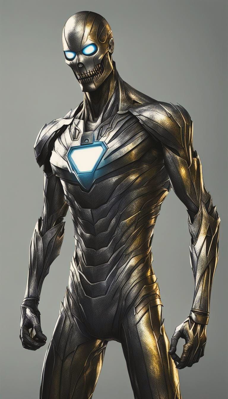 Metallic Boy Robot: Tall, Thin, and Eyeless