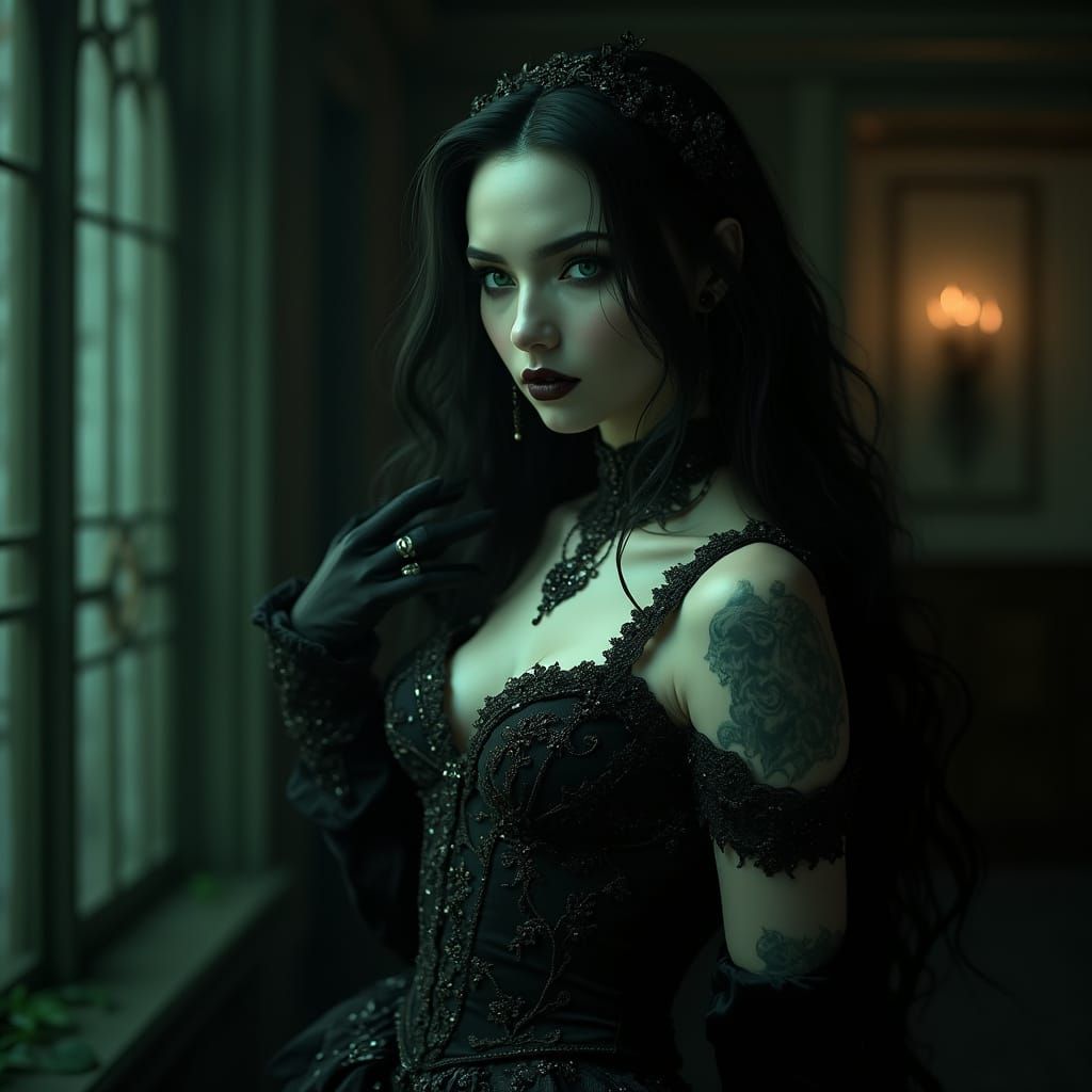 Ethereal Gothic Vampire Goddess