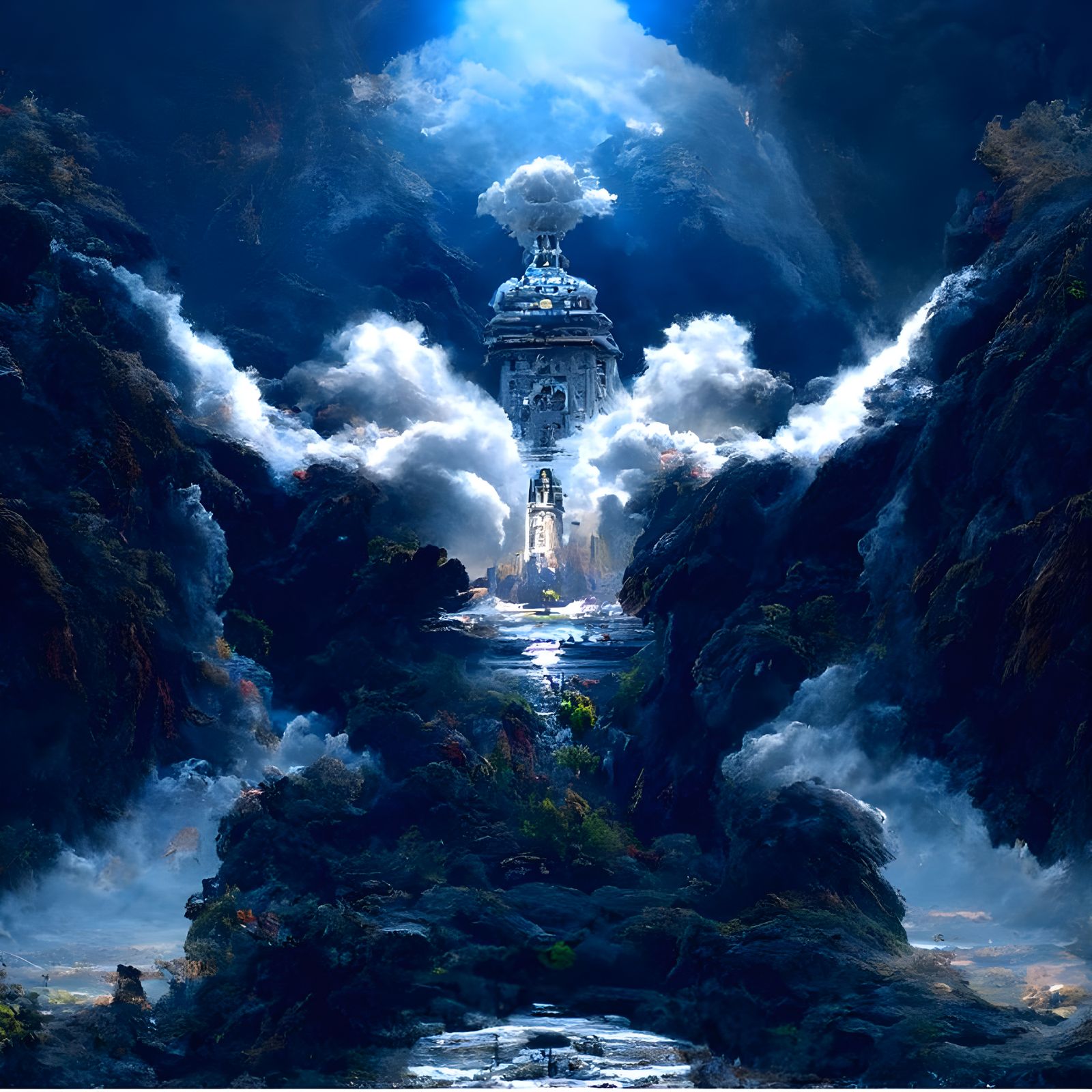 Glorious Tower in Lush Prairie Dreamscape