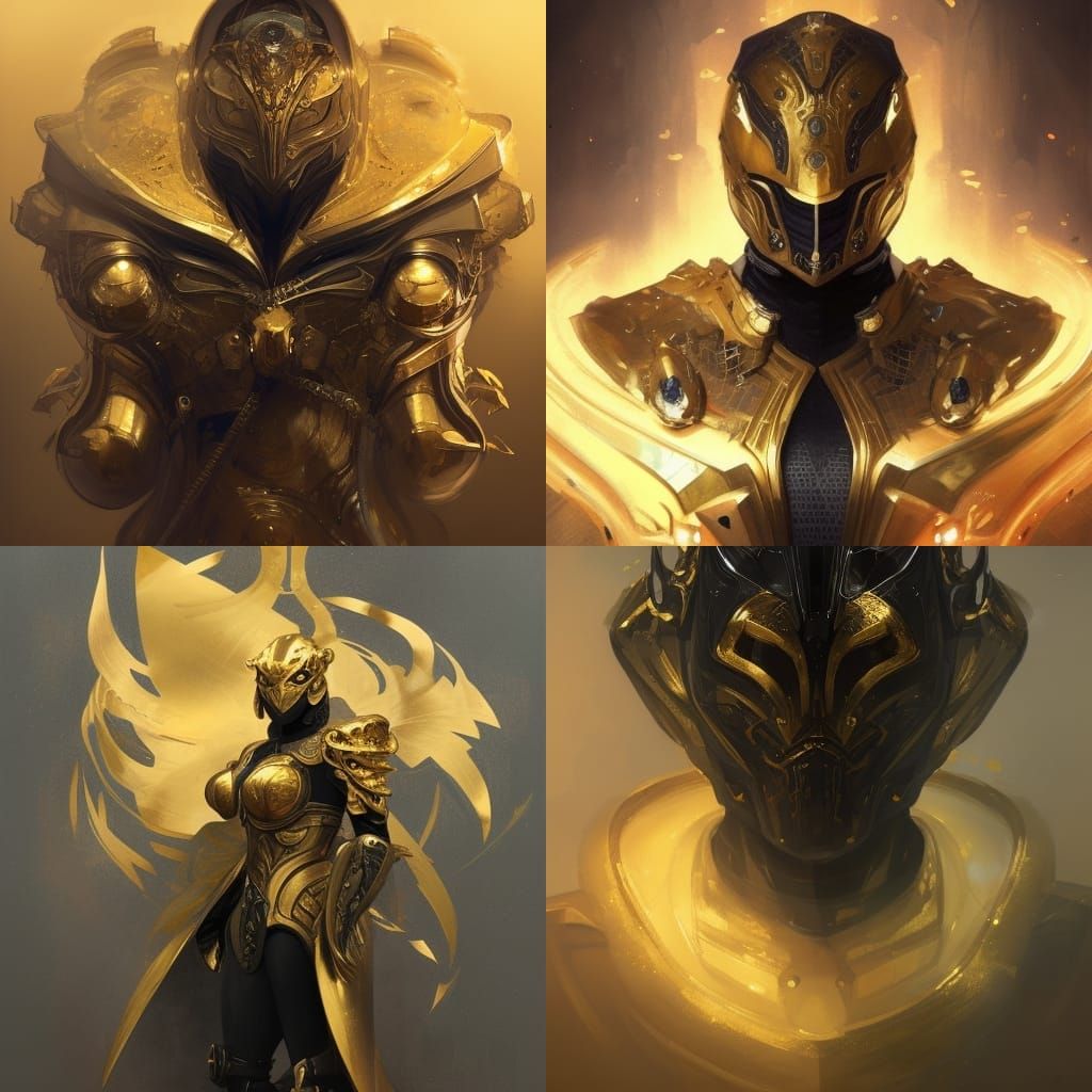 Golden Winged Ninjas: Hyperdetailed Concept Art