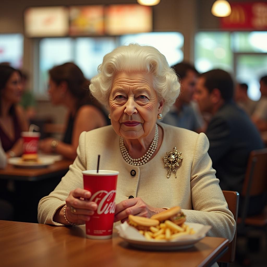 Queen Elizabeth II Enjoys McRib at McDonald's