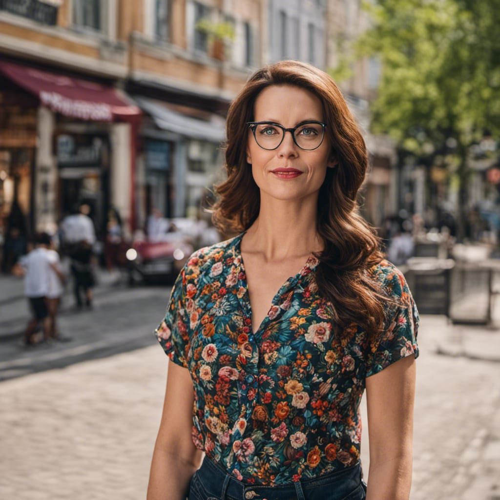 Beautiful Woman Portrait in Candyland Art Style