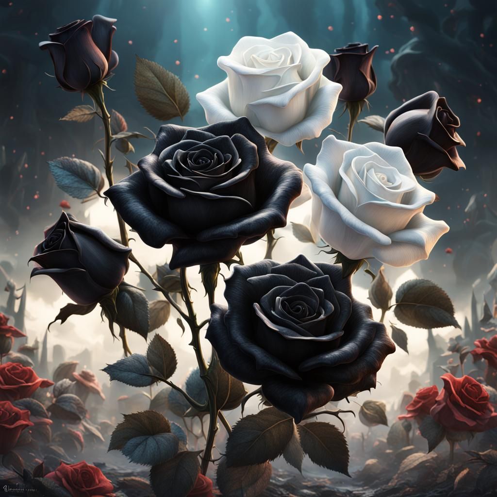 Black Roses and White Chocolate: Detailed Matte Painting